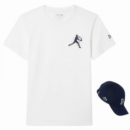 Pack Lacoste Novak Djokovic White T-Shirt and Navy Cap Pack Lacoste Novak Djokovic White T-Shirt and Navy Cap