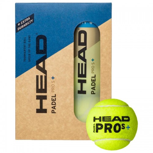 Pacote de 2 cabeças de latas de bola Padel Pro S+