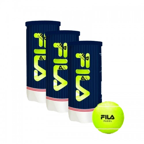 Pack de 3 Botes de Pelotas Fila Padel Premium Pack de 3 Botes de Pelotas Fila Padel Premium