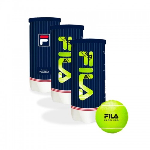 Pack de 3 Botes de Pelotas Fila Padel Premium Pro Pack de 3 Botes de Pelotas Fila Padel Premium Pro