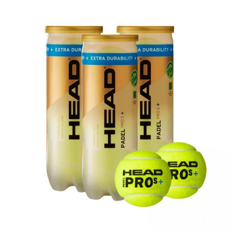 Pacote de 3 Latas de Bola Head Padel Pro S +  Oferta + Barato