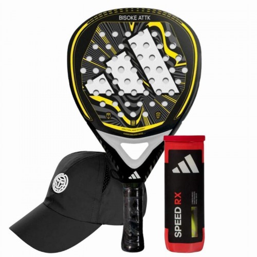 Pack Raquette adidas Bisoke Attack 2024 avec casquette et balles