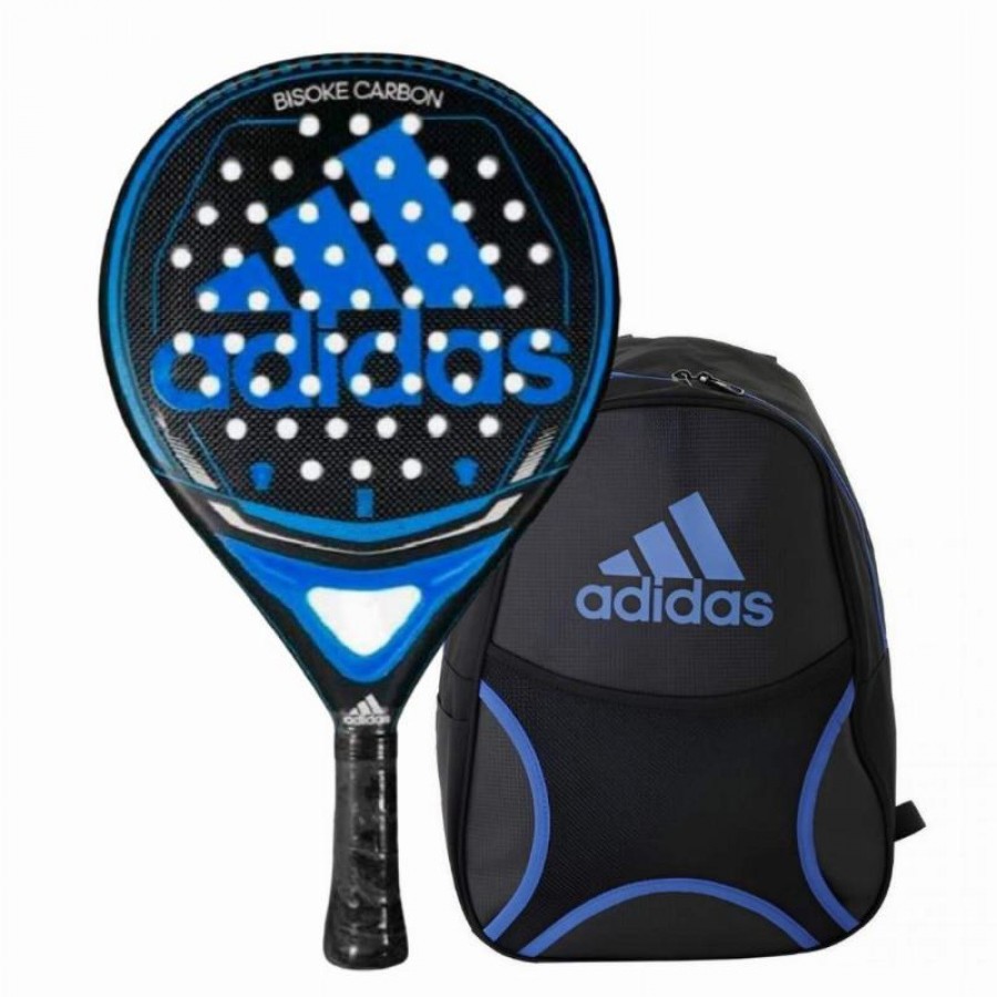 Pack Raquette Adidas Bisoke Carbon Blue avec Sac à dos  Offre - Pas cher