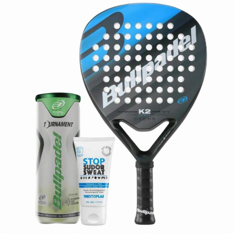 Pack Raquette Bullpadel K2 Power 2023 avec Magnesium et Balles  Offre - Pas cher