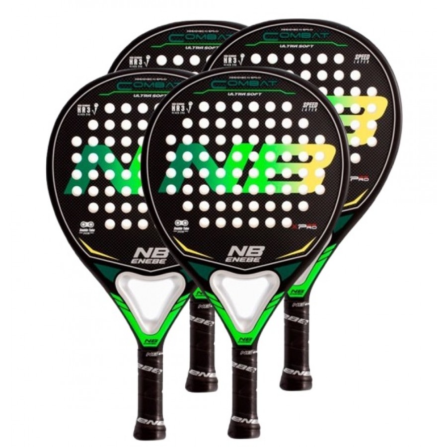 Pack Enebe Combat Green Yellow Paddle x4  Offer + Cheap
