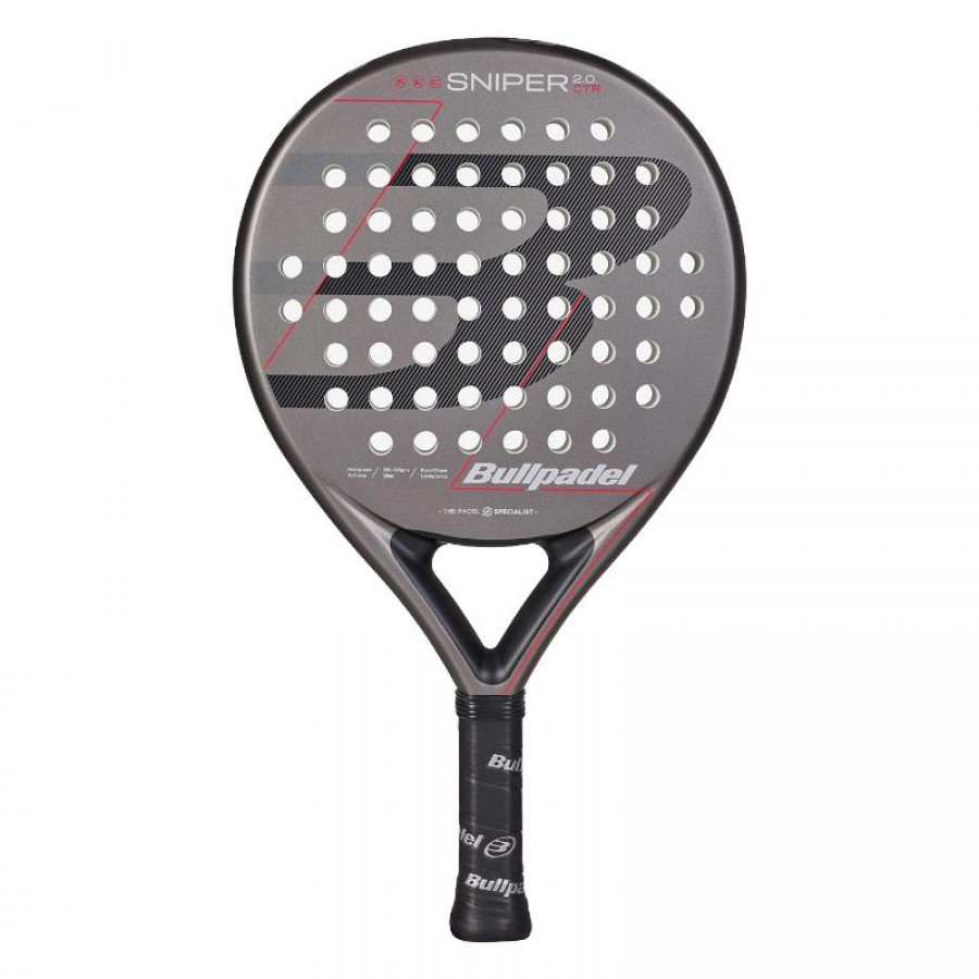 Raquette Bullpadel Sniper 2.0 Control Gris Foncé 2026  Offre - Pas cher