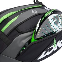 Lok Maxx Black Dark Gray Lime Padel Bag  Offer + Cheap