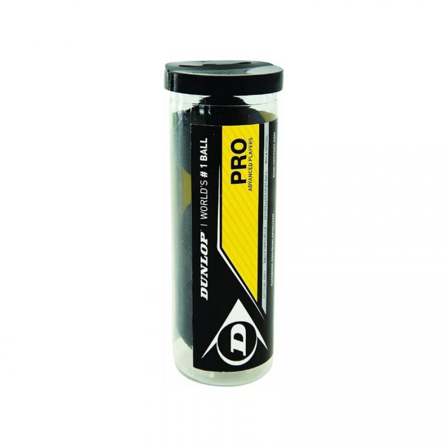 Dunlop Pro Double Point Balle de squash jaune 3 unites  Offre - Pas cher