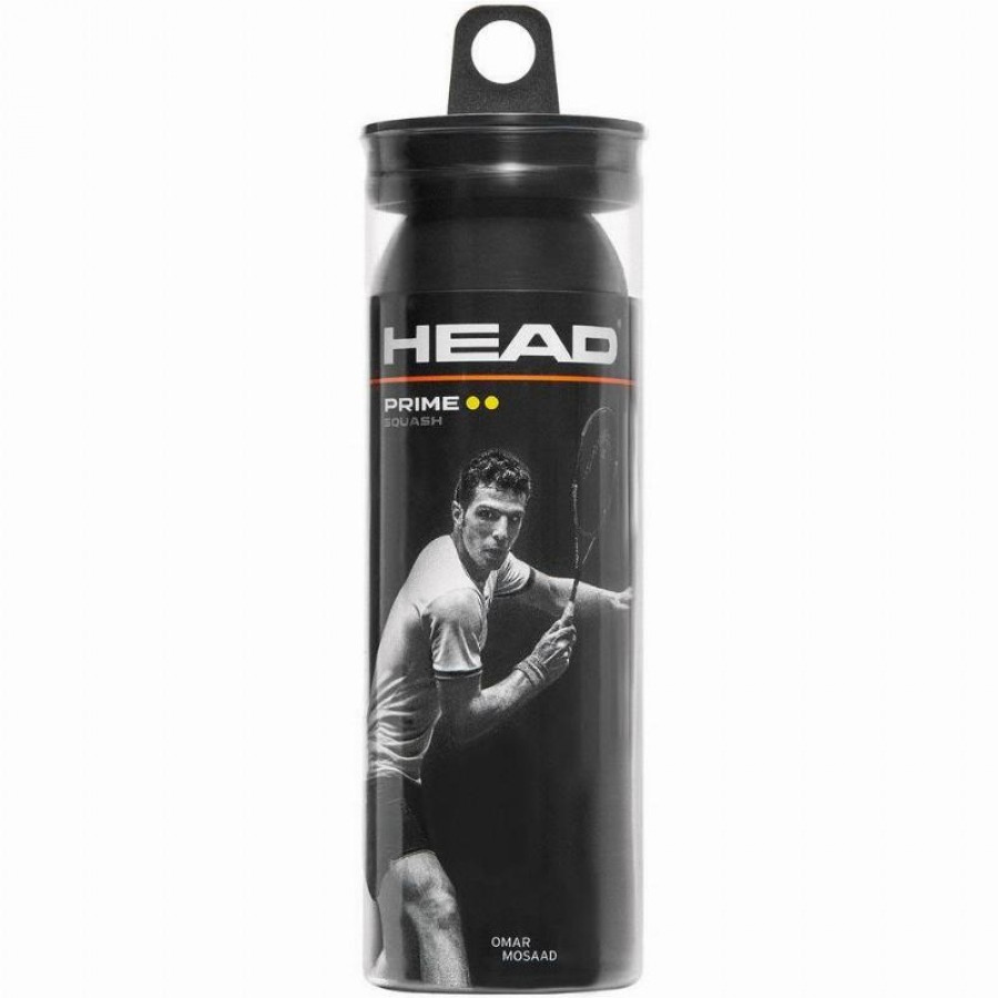 Head Prime Double Point Balle de squash jaune 3 unites  Offre - Pas cher