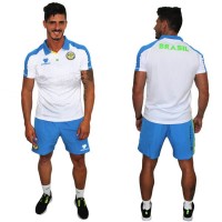 Polo Brazil Fabio White Blue  PADELPOINT Polo Brazil Fabio White Blue