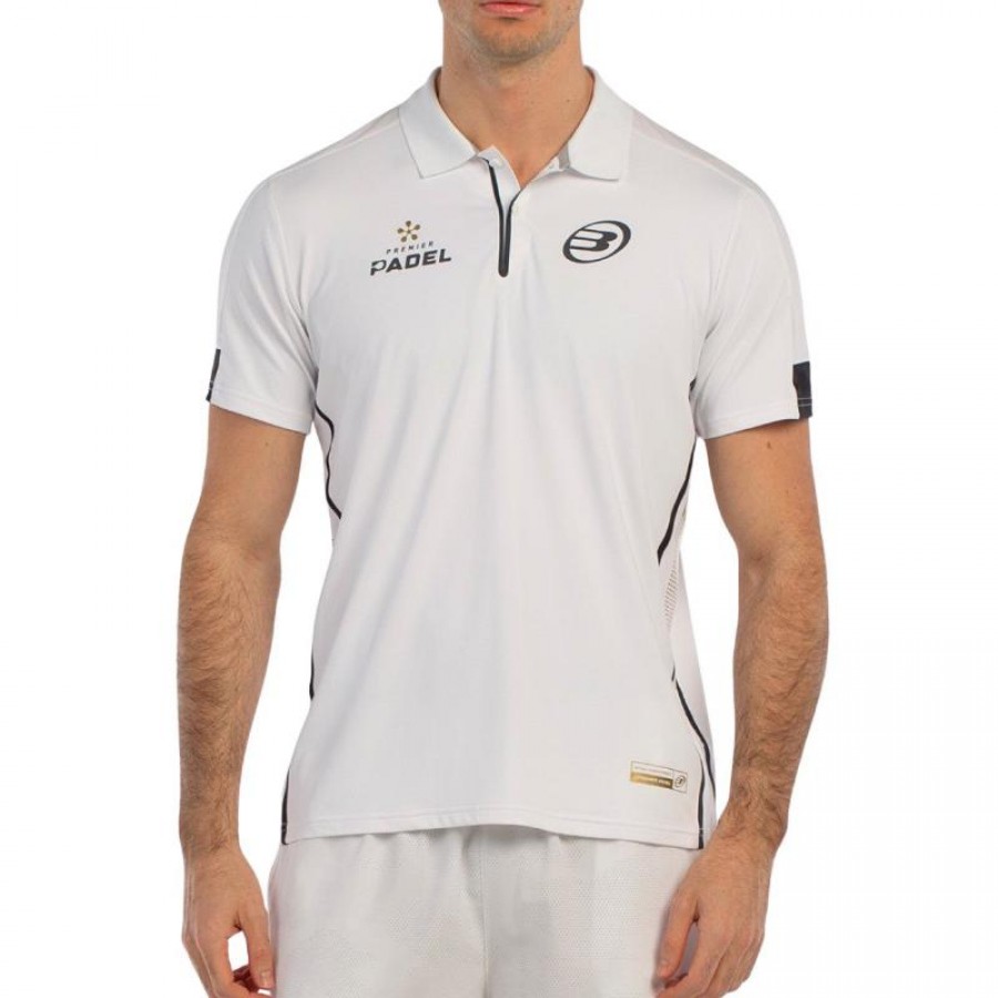 Bullpadel Premier Padel Bogue White Polo  Offer + Cheap