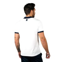 Cartri Amonet Polo Blanc Bleu Marine  Offre - Pas cher