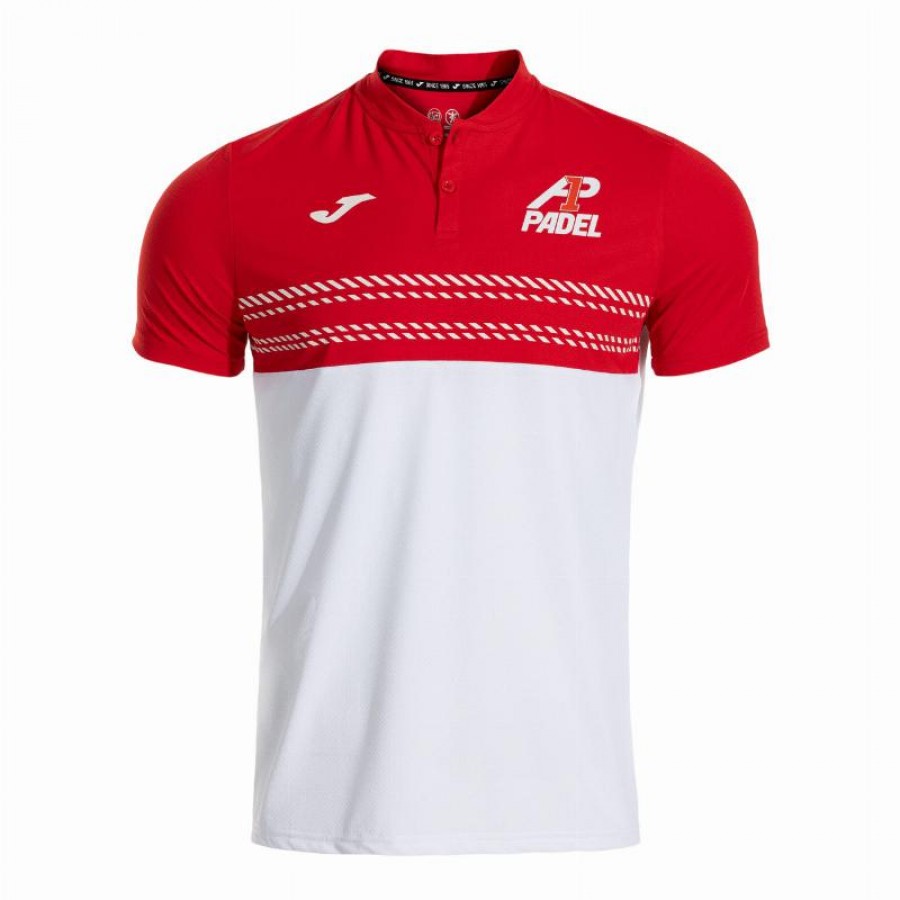 Joma A1 Padel Polo White Red  Offer + Cheap