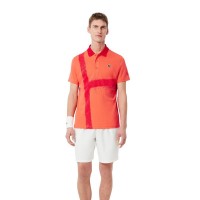 Polo Lacoste Novak Djokovic Ultra Dry Naranja Rojo  Offre - Pas cher