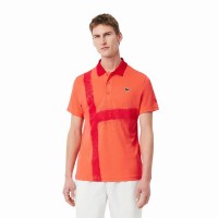 Polo Lacoste Novak Djokovic Ultra Dry Naranja Rojo  Offre - Pas cher