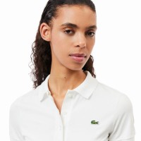 Polo Lacoste Piqué Branco Feminino  Oferta + Barato