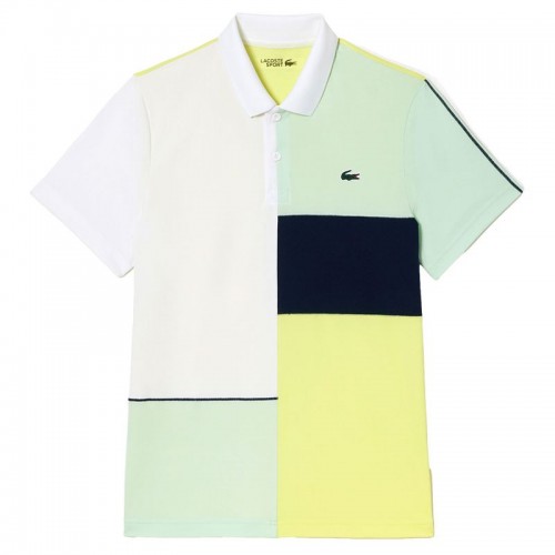 Lacoste Regular Fit Recycled Polo Shirt White Green Lacoste Regular Fit Recycled Polo Shirt White Green