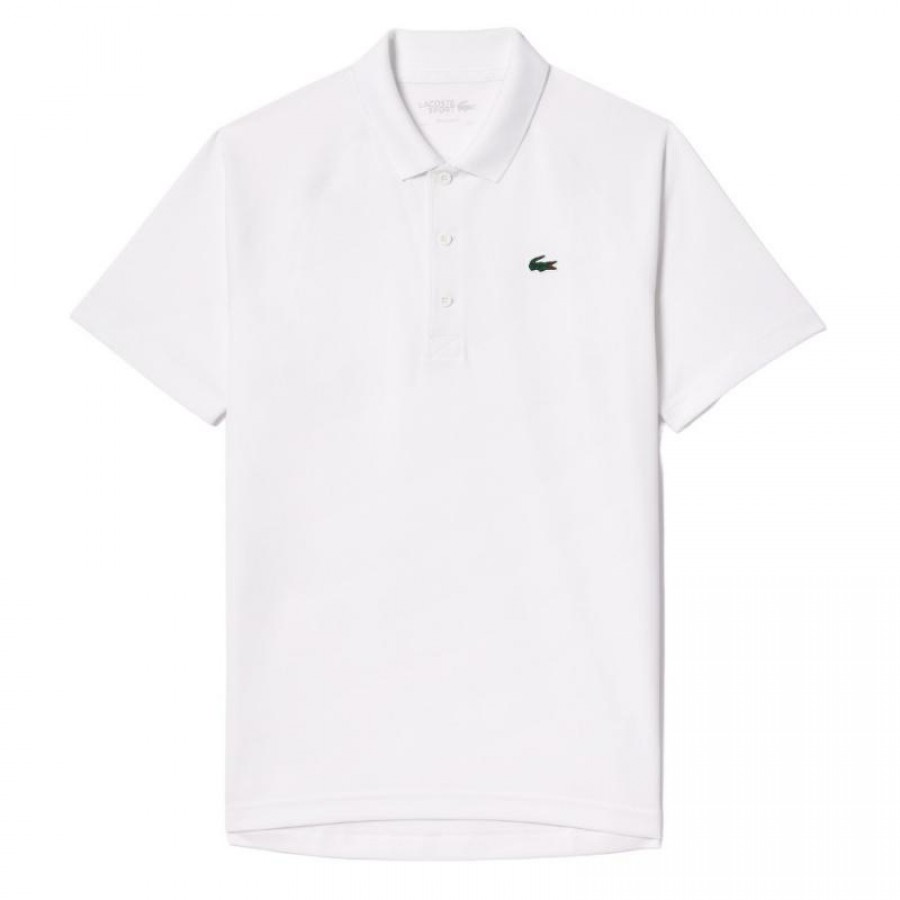 Polo Lacoste Sport Blanco Verde  Oferta + Barato
