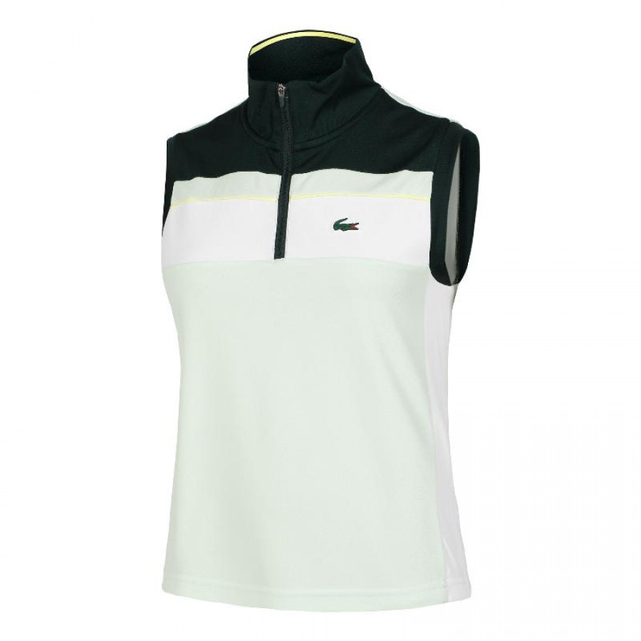 Lacoste Sport Ultra Dry Pique Green White Women  s Polo Shirt