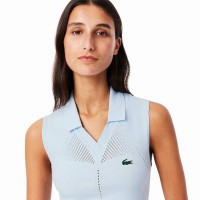 Polo Lacoste Apertado Ajuste Azul Claro Mujer  Oferta + Barato