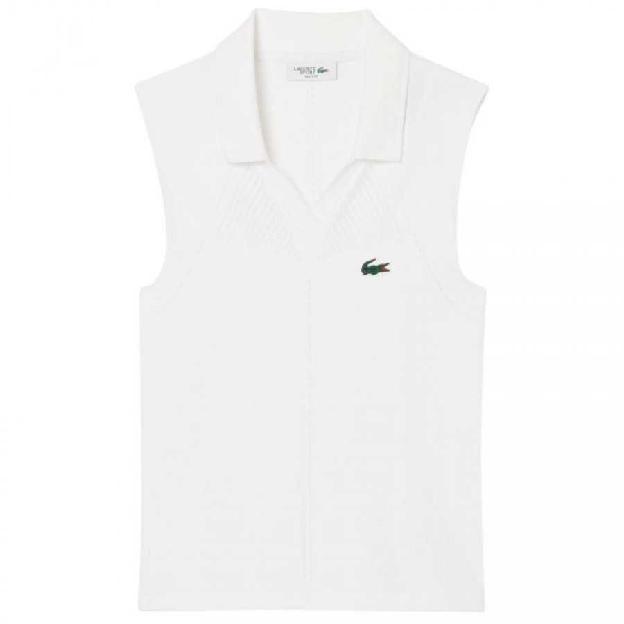 Polo Lacoste Apertado Ajuste Blanco Mujer  Oferta + Barato