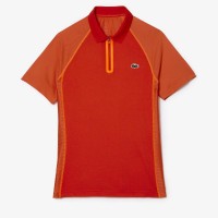 Lacoste Ultra Dry Red Orange Polo Shirt  Offre - Pas cher