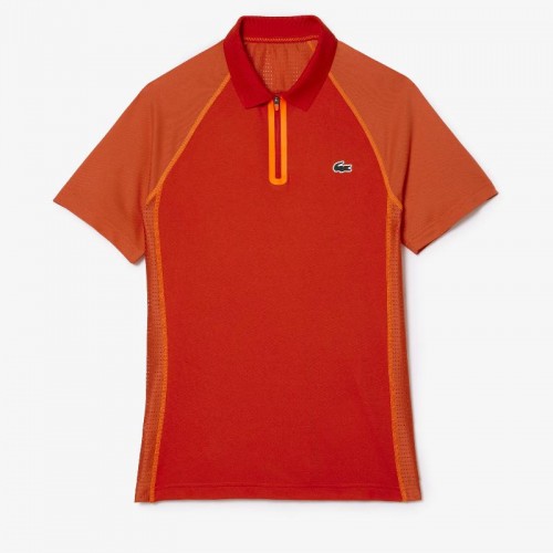 Lacoste Ultra Dry Red Orange Polo Shirt Lacoste Ultra Dry Red Orange Polo Shirt