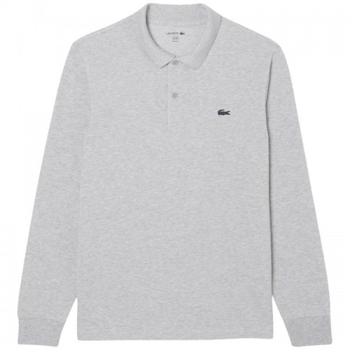 Polo Manga Larga Lacoste Regular Fit Algodon Gris Vigore Polo Manga Larga Lacoste Regular Fit Algodon Gris Vigore