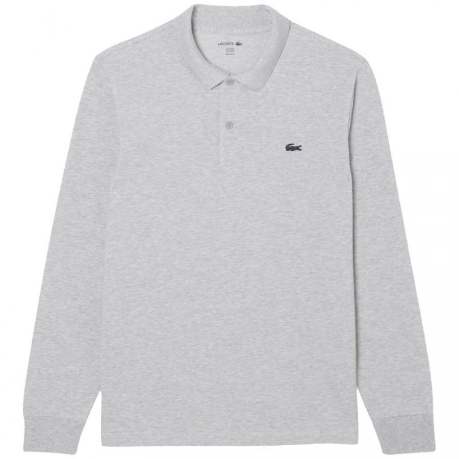 Polo Manga Larga Lacoste Regular Fit Algodon Gris Vigore  Offer + Cheap