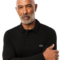Polo Manga Larga Lacoste Regular Fit Algodon Negro  Offer + Cheap