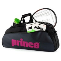 Prince Tour 1 Saco de raquete rosa preto  Oferta + Barato