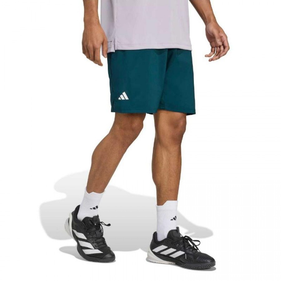 Pantaloncini Adidas Club 3 Strisce Verde Aurora  Offerta + Economico