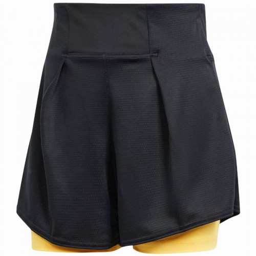 Shorts Adidas Match Pro Negro Amarillo Mujer