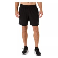 Short Asics Core 2N1 7IN Negro Performance  Oferta + Barato