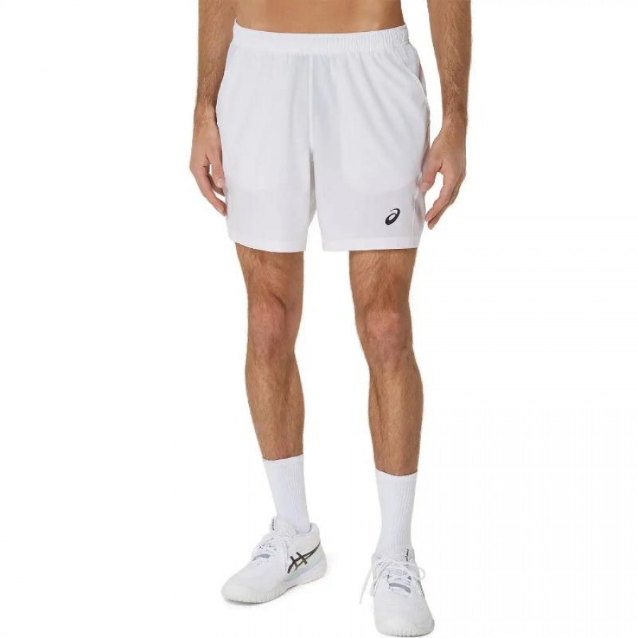 Short Asics Court 7IN Blanco  Offer + Cheap