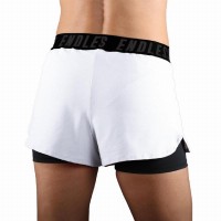 Short Endless Tech Iconique Blanco Mujer  Offre - Pas cher