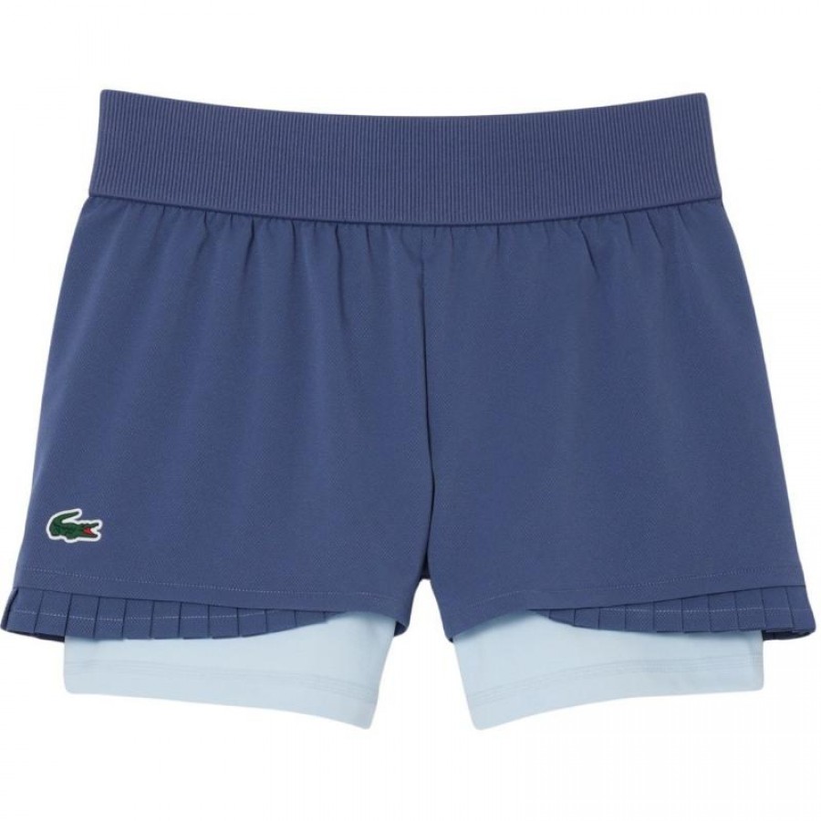 Calções Lacoste Ultra Dry Violeta Azul Mujer  Oferta + Barato