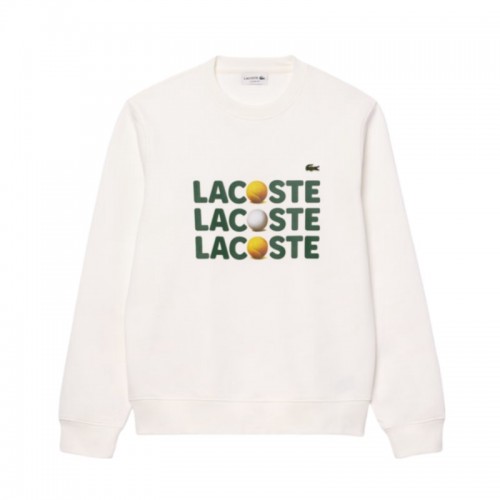 Lacoste White Plush Sweatshirt Lacoste White Plush Sweatshirt