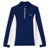 Moletom Lacoste Ultra Dry Azul Marinho Branco para Mulheres  Oferta + Barato