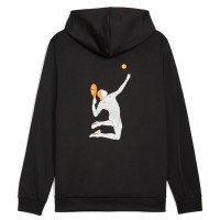Sudadera Puma Momo Gonzalez Individual Negro Naranja  Oferta + Barato