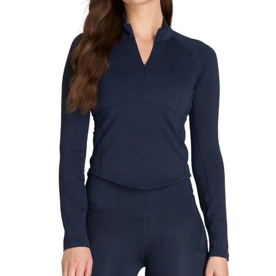 Wilson Baseline Half Zip Navy Blue Women''s Sweatshirt