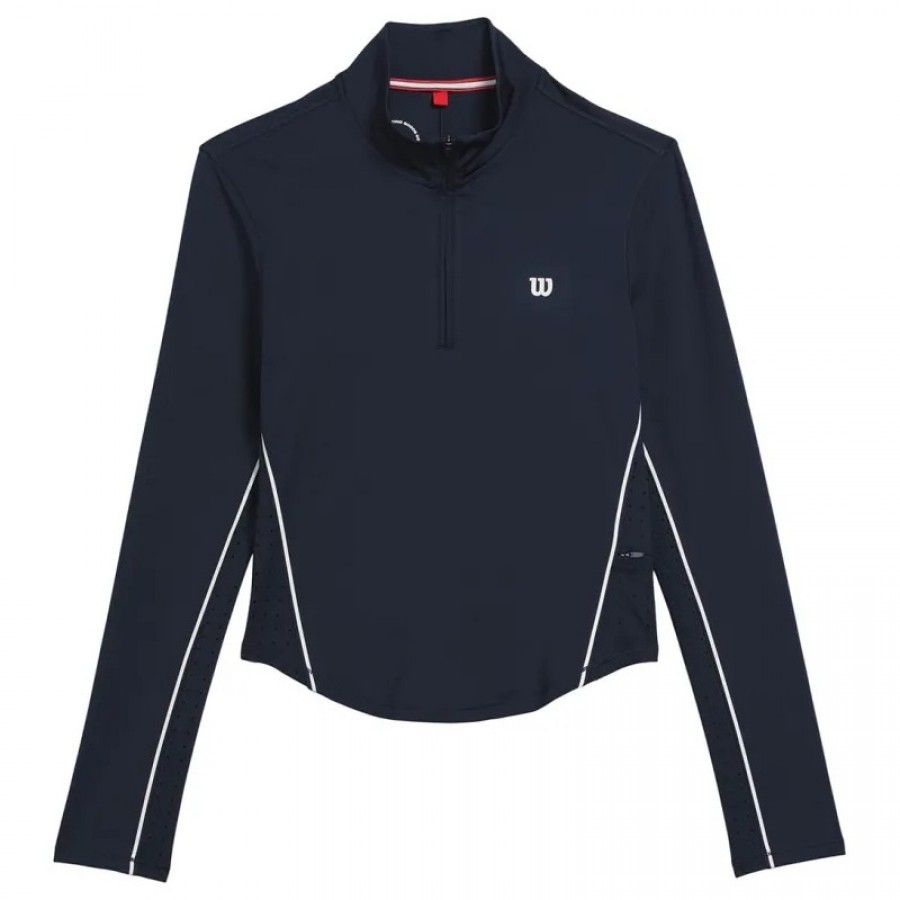 Wilson Brentwood Sweat-shirt Femme Bleu Marine  Offre - Pas cher