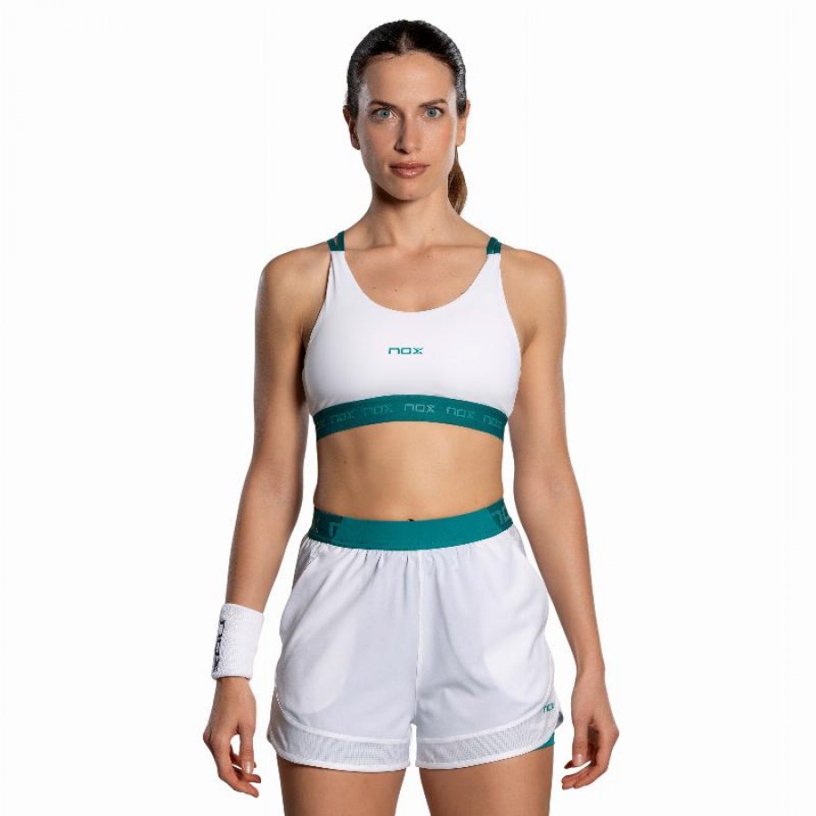 Top Nox Pro Blanco Verde Ivy Mujer