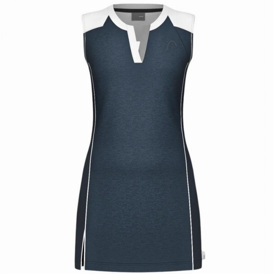 Head Play Tech Navy Blue White Dress  Offer + Cheap