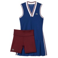 Vestido Lacoste Sport Piqué Azul Marinho Borgonha  Oferta + Barato