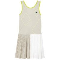 Vestido Lacoste Ultra Dry Cinza Branco Amarelo  Oferta + Barato