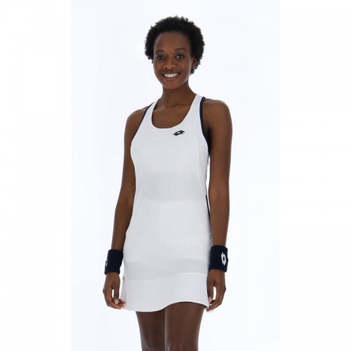 Vestido Lotto Squadra II Blanco Brillante Negro Vestido Lotto Squadra II Blanco Brillante Negro