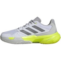 Baskets Femme Adidas CourtJam Control 3 Blanc Argent Lucid Lemon  Offre - Pas cher