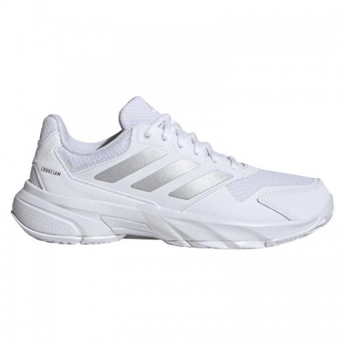 Adidas CourtJam Control 3 Baskets Argent Blanc Argent pour femmes