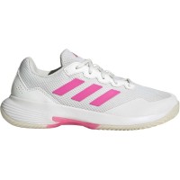 Tênis Adidas GameCourt 2 Branco Rosa Feminino  Oferta + Barato